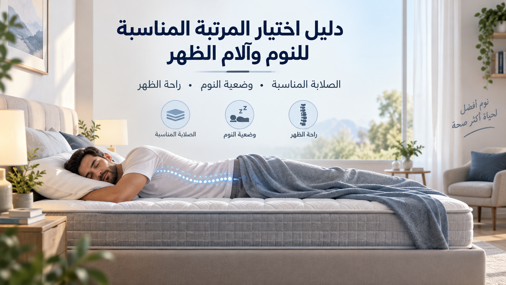 أفضل مرتبة للنوم وآلام الظهر في السعودية 2026 | دليل الاختيار الشامل