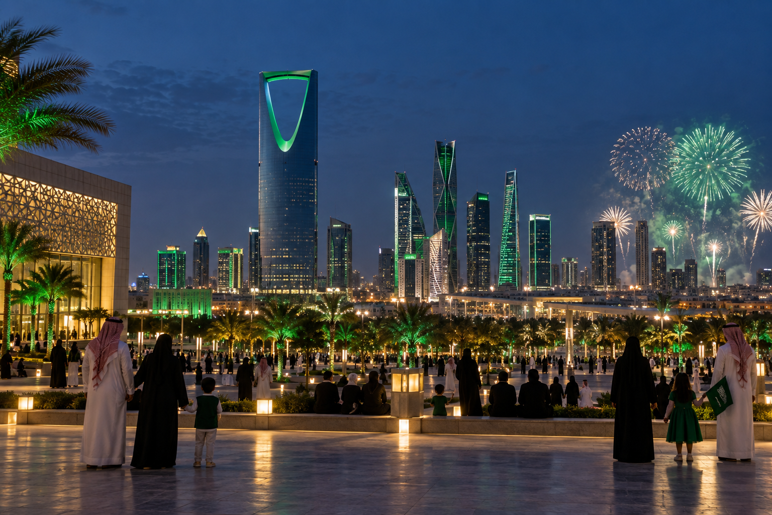 احتفال عائلي باليوم الوطني في الرياض