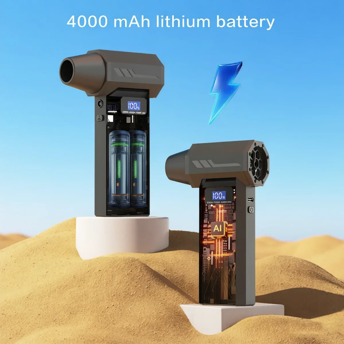 منفاخ هواء قوي 110000 دورة مع ضوء LED وشاشة بطارية - الاستخدامات
