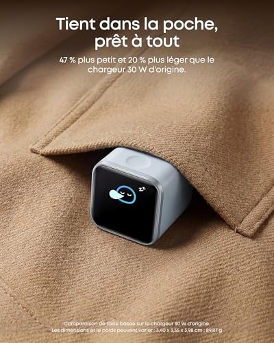 شاحن أنكر نانو USB-C 45 واط بشاشة ذكية